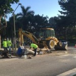 Sinkhole opens at Camana Bay Sinkhole opens at Camana Bay