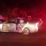 Woman rescued by fire crew after major crash Woman rescued by fire crew after major crash