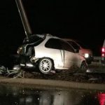 Driver critical after light pole crash Driver critical after light pole crash