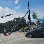 Key George Town traffic light system falls down Key George Town traffic light system falls down
