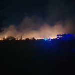 Fire crews battle East End bush blaze Fire crews battle East End bush blaze
