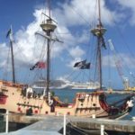 Pirate ship runs aground in bad weather Pirate ship runs aground in bad weather